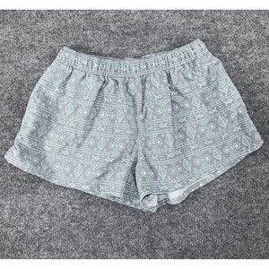 STATE OF MINE Shorts Women's Size S Gray Green Active River Elastic Waist Pocket